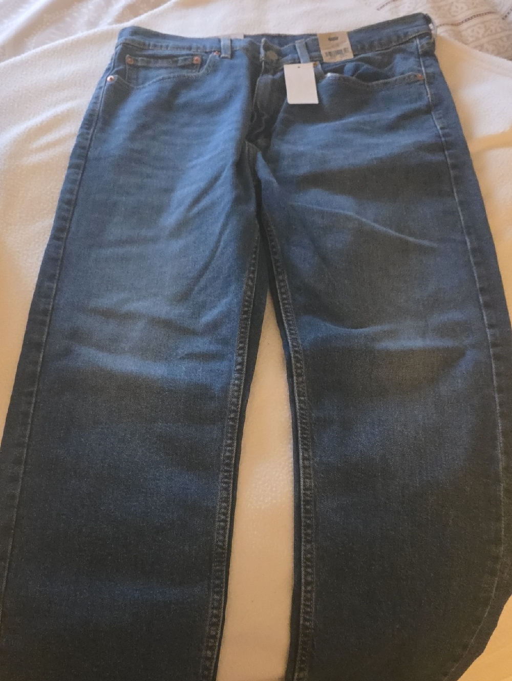 Levi's Men's Navy Blue Straight Jeans